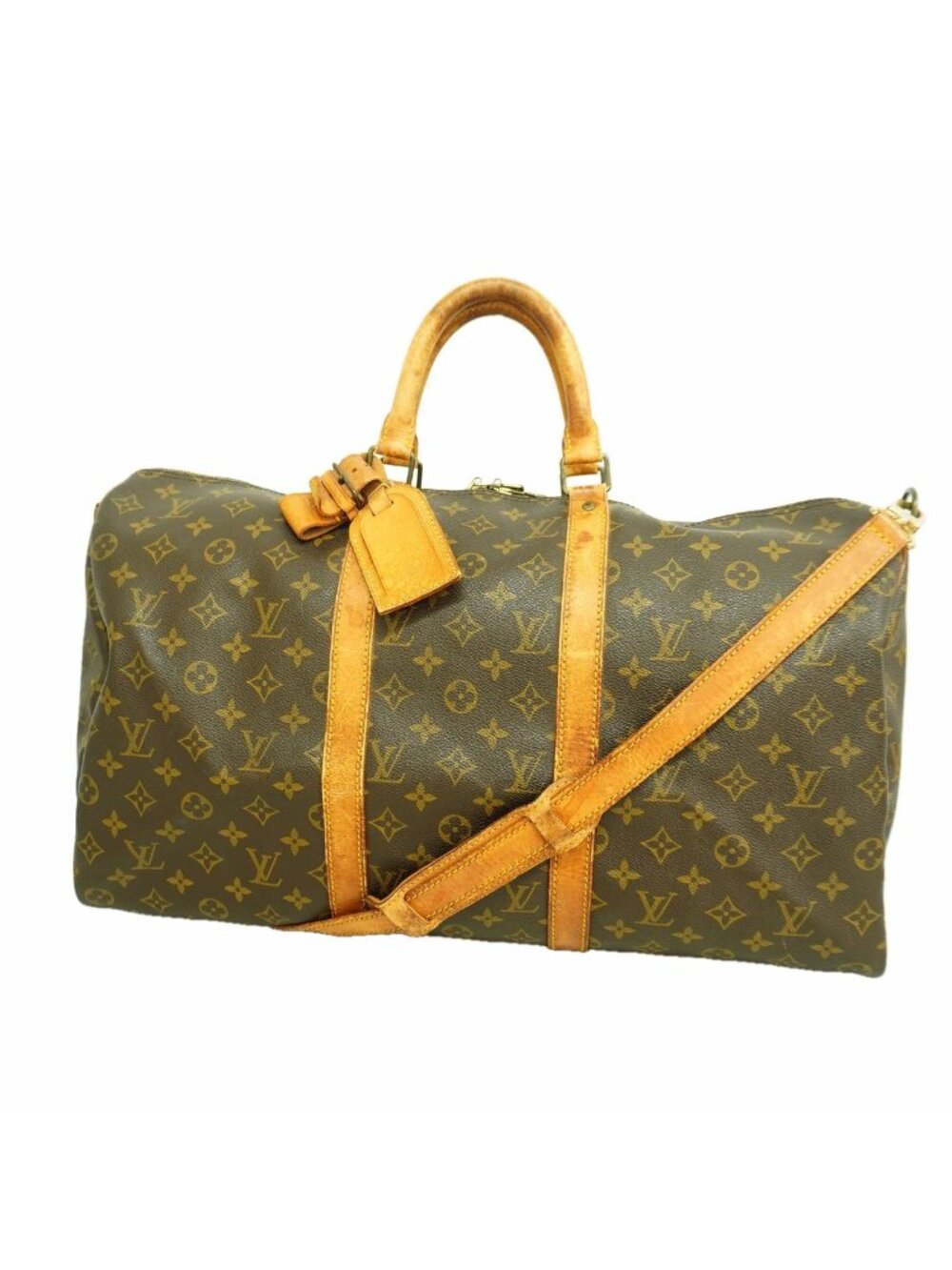 Louis Vuitton Boston Bag Monogram Keepall Bandouliere 50 Brown
